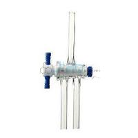 Double Oblique Stopcocks, Borosilicate Glass, PTFE Key